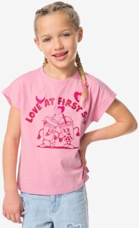 Hema Kinder T-shirt jersey drinks roze (roze) - 134/140