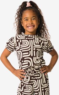 Hema Kinder T-shirt jersey tijger donkerbruin (donkerbruin) - 134/140