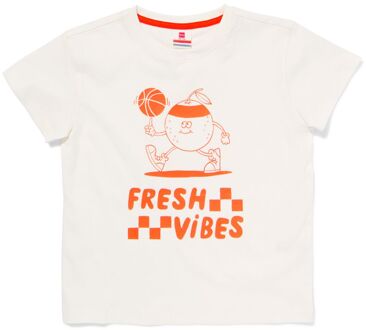 Hema Kinder T-shirt Koningsdag gebroken wit (gebroken wit) - 146/152