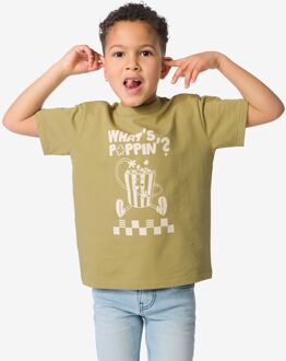 Hema Kinder T-shirt popcorn olijf (olijf) - 110/116