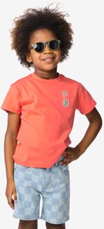 Hema Kinder T-shirt print - 2 stuks koraal (koraal) - 122/128