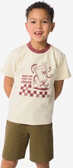 Hema Kinder T-shirt retro ecru (ecru) - 110/116