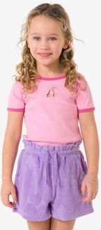 Hema Kinder T-shirt rib fruit roze (roze) - 122/128