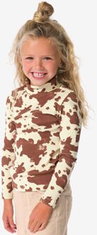 Hema Kinder T-shirt rib gevlekt ecru (ecru) - 122/128