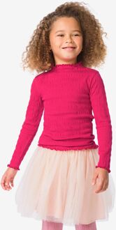 Hema Kinder T-shirt structuur fuchsia (fuchsia) - 134/140