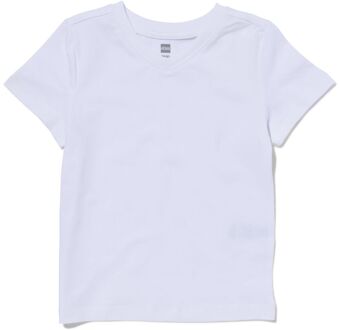 Hema Kinder T-shirts Biologisch Katoen - 2 Stuks Wit (wit) - 158/164