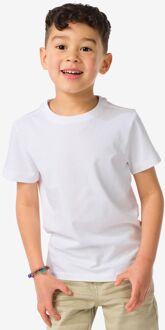 Hema Kinder t-shirts biologisch katoen - 2 stuks wit (wit) - 98/104
