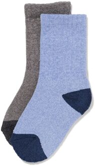 Hema Kinder thermosokken rib - 2 paar grijsmelange (grijsmelange) - 31/34