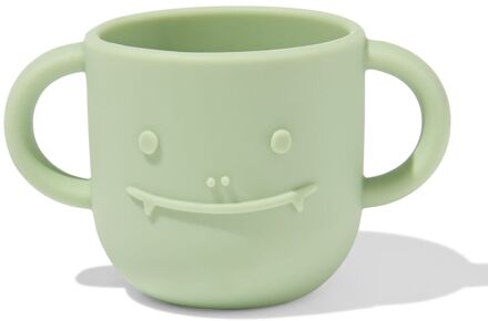Hema Kinderbeker 150ml siliconen monster groen (mintgroen)