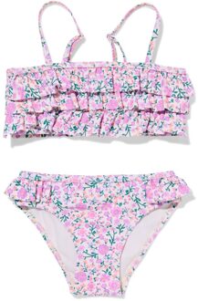 Hema Kinderbikini bloemen ruffels lila (lila) - 134/140