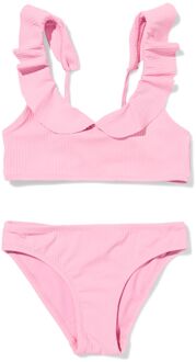 Hema Kinderbikini rib roze (roze) - 134/140