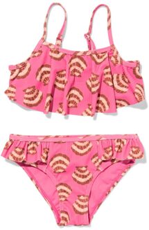 Hema Kinderbikini rib schelpen roze (roze) - 98/104