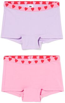 Hema Kinderboxers hartje - 2 stuks roze (roze) - 122/128