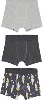 Hema Kinderboxers ijsjes - 3 stuks antraciet (antraciet) - 110/116