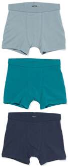 Hema Kinderboxers katoen - 3 stuks blauw (blauw) - 158/164