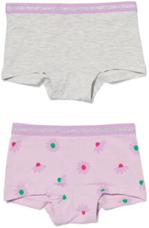 Hema Kinderboxers katoen/stretch - 2 stuks lila (lila) - 122/128