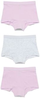Hema Kinderboxers katoen/stretch - 3 stuks lila (lila)