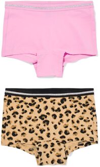 Hema Kinderboxers luipaard - 2 stuks bruin (bruin) - 146/152
