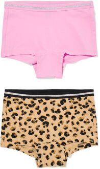 Hema Kinderboxers luipaard - 2 stuks bruin (bruin) - 158/164