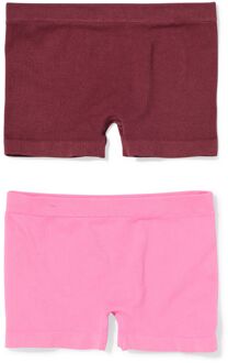 Hema Kinderboxers naadloos rib - 2 stuks bruin (bruin) - 134/140