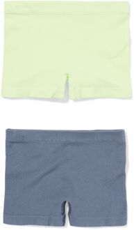 Hema Kinderboxers naadloos rib - 2 stuks lime (lime) - 122/128
