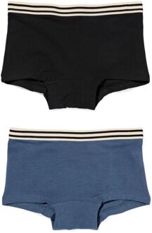 Hema Kinderboxers stretch katoen - 2 stuks zwart (zwart)