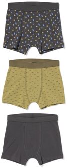 Hema Kinderboxers surf - 3 stuks antraciet (antraciet) - 158/164