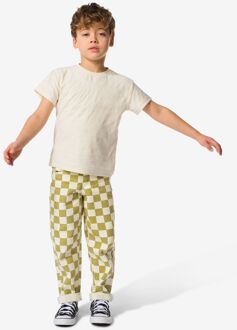 Hema Kinderbroek regular fit blokken groen (groen) - 128