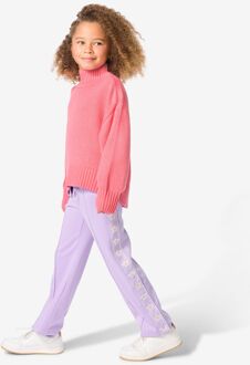 Hema Kinderbroek straight fit bloemen lila (lila) - 98/104