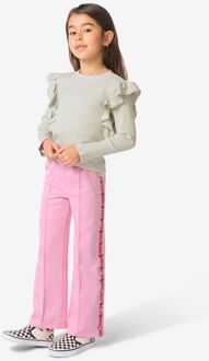 Hema Kinderbroek straight fit hartjes roze (roze) - 134/140
