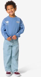 Hema Kinderbroek strepen lichtblauw (lichtblauw) - 116