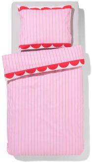 Hema Kinderdekbedovertrek 140x200cm zacht katoen circus (roze)