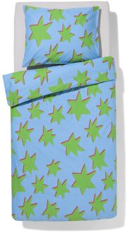 Hema Kinderdekbedovertrek 140x200cm zacht katoen sterren (blauw)