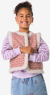 Hema Kindergilet teddy bloemen ecru (ecru) - 146/152