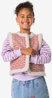 Hema Kindergilet teddy bloemen ecru (ecru) - 98/104