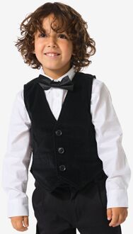 Hema Kindergilet velvet zwart (zwart) - 134/140