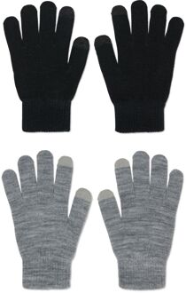 Hema Kinderhandschoenen Met Touchscreen - 2 Paar Zwart (zwart) - 122/140