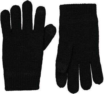 Hema Kinderhandschoenen Met Touchscreen Gebreid Zwart (zwart) - 122/128