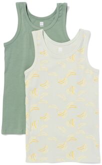 Hema Kinderhemd bananen - 2 stuks groen (groen) - 122/128