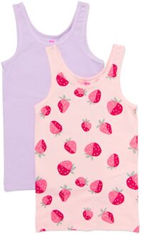 Hema Kinderhemden aardbei - 2 stuks roze (roze) - 158/164