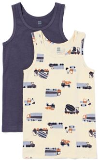 Hema Kinderhemden auto - 2 stuks gebroken wit (gebroken wit) - 110/116