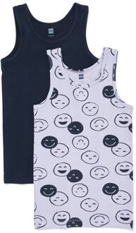 Hema Kinderhemden gezichtjes - 2 stuks lila (lila) - 98/104