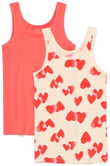 Hema Kinderhemden hartjes - 2 stuks rood (rood) - 146/152