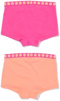 Hema Kinderhipsters bloemen - 2 stuks perzik (perzik) - 158/164