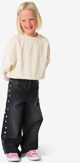 Hema Kinderjeans wide fit zwart (zwart) - 110