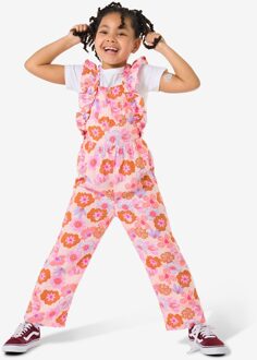 Hema Kinderjumpsuit bloemen roze (roze) - 86/92