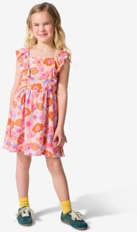 Hema Kinderjurk A-lijn bloemen roze (roze) - 134/140