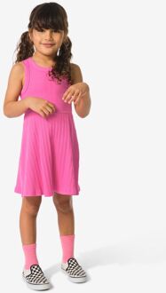 Hema Kinderjurk A-lijn rib donkerroze (donkerroze) - 86/92