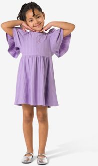 Hema Kinderjurk A-lijn rib paars (paars) - 122/128