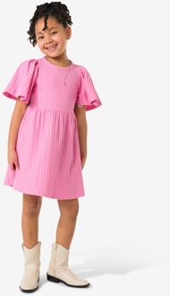 Hema Kinderjurk A-lijn rib roze (roze) - 122/128